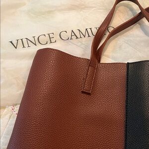 Vince Camuto Two-Tone Brown and Black Tote